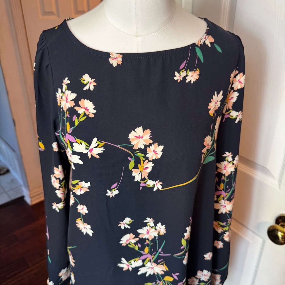 Honey Punch Dark Floral Long Sleeve Dress - Picture 2 of 7